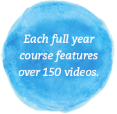 Each course features over 150 videos.